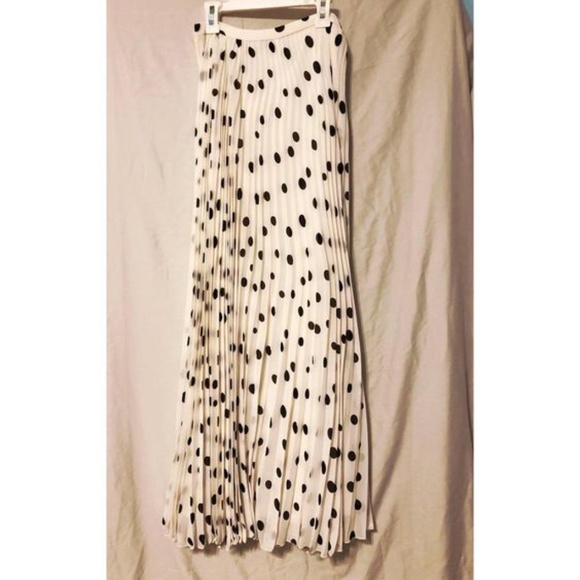 Black And White Polka Dot Maxi Skirt - Picture 14 of 15